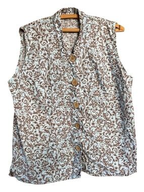 Acacia Summer Cotton Pajamas Set Shirt Pants XL